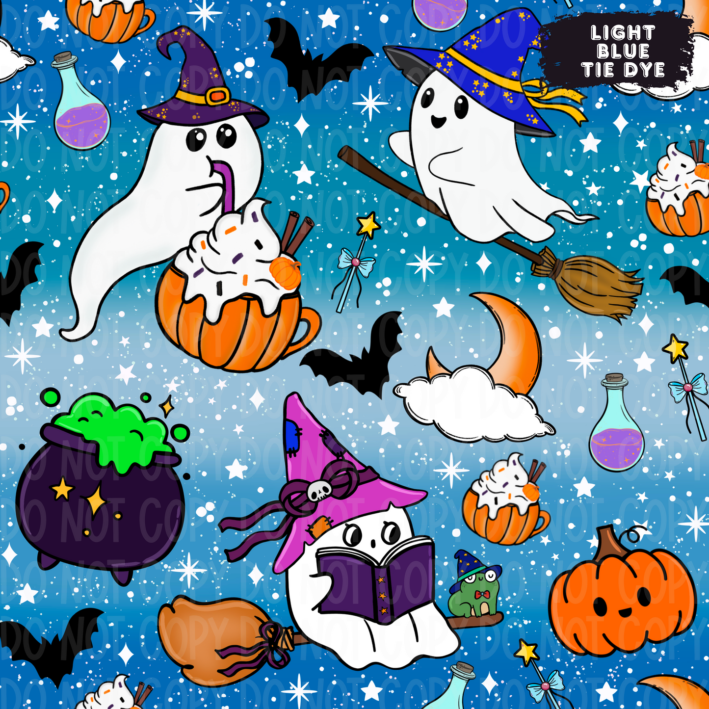 Witchy Ghosts Seamless & PNG