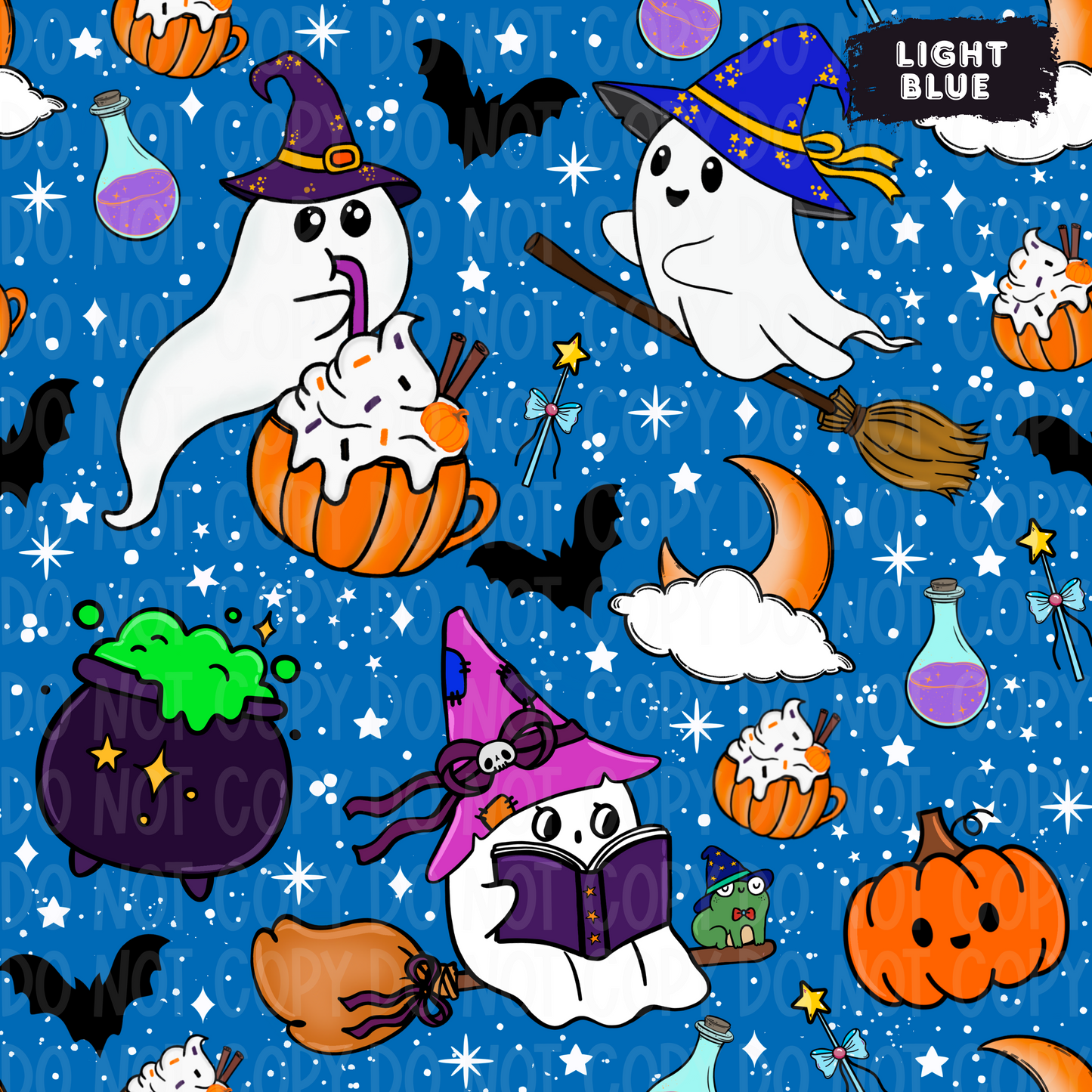 Witchy Ghosts Seamless & PNG