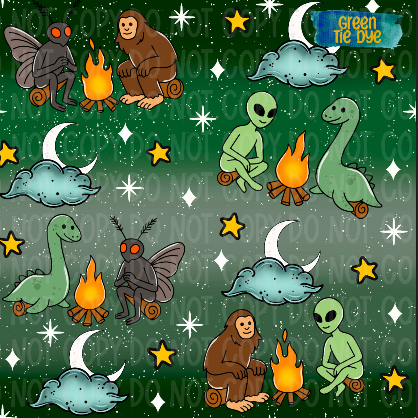 Cryptid Fire Seamless