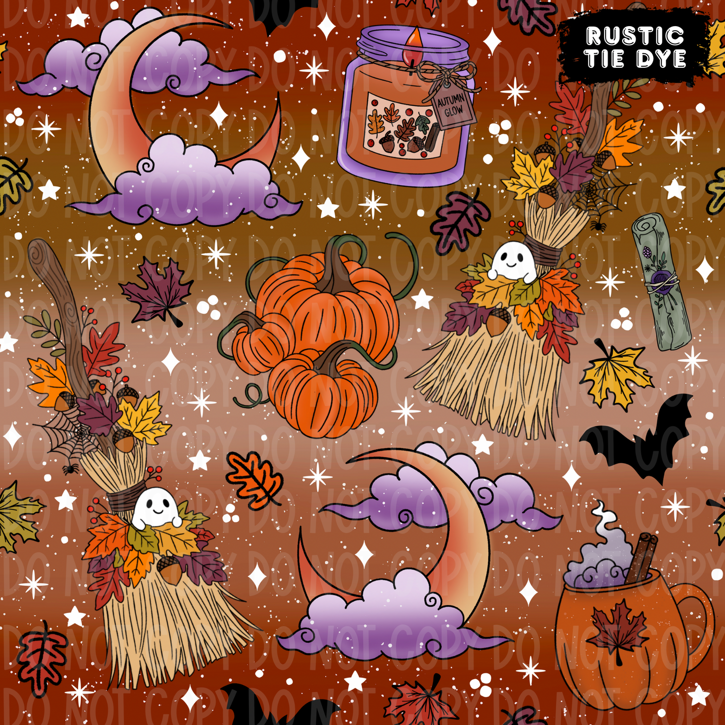 Ghosty Broom Seamless & PNG