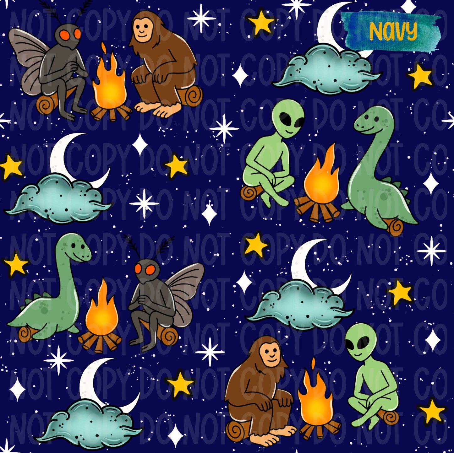 Cryptid Fire Seamless