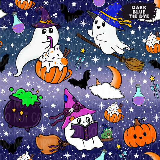 Witchy Ghosts Seamless & PNG