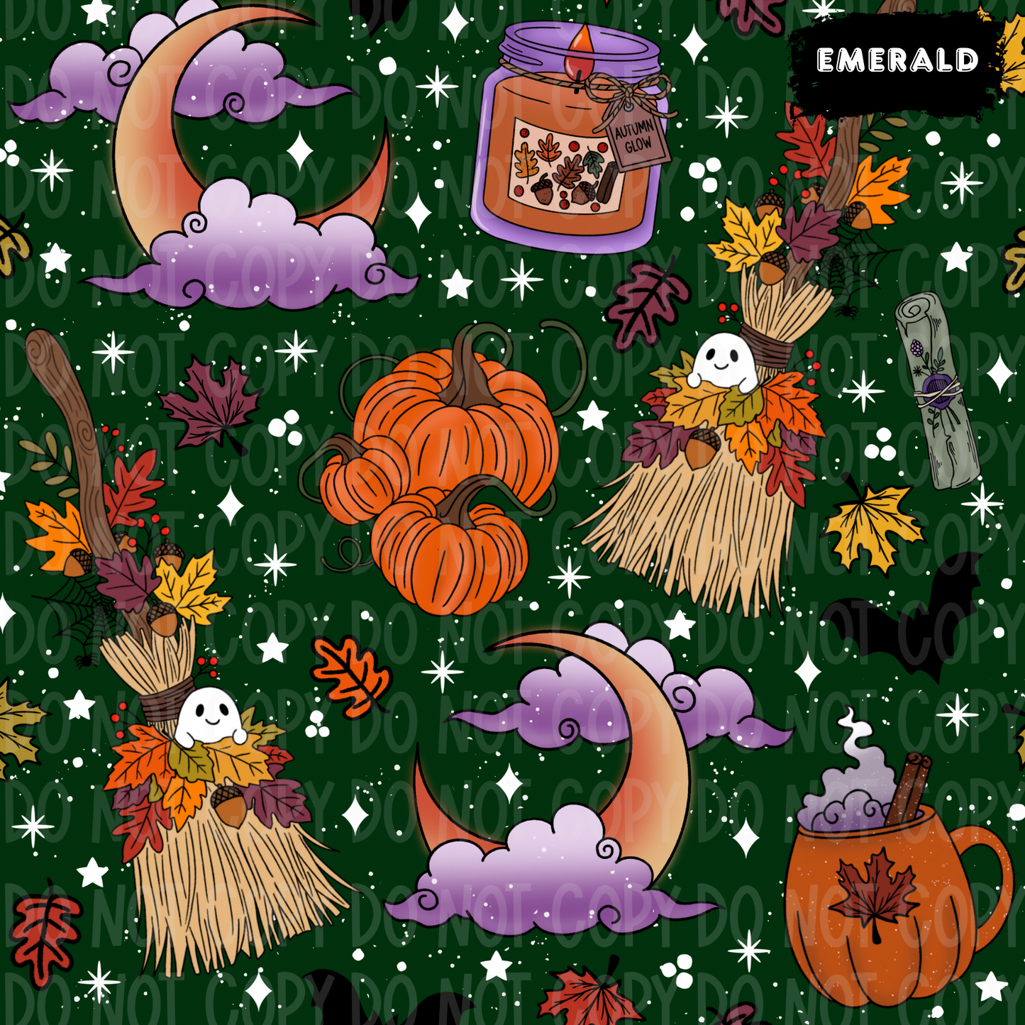 Ghosty Broom Seamless & PNG