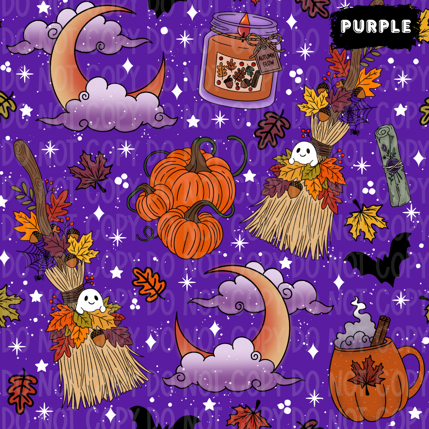 Ghosty Broom Seamless & PNG