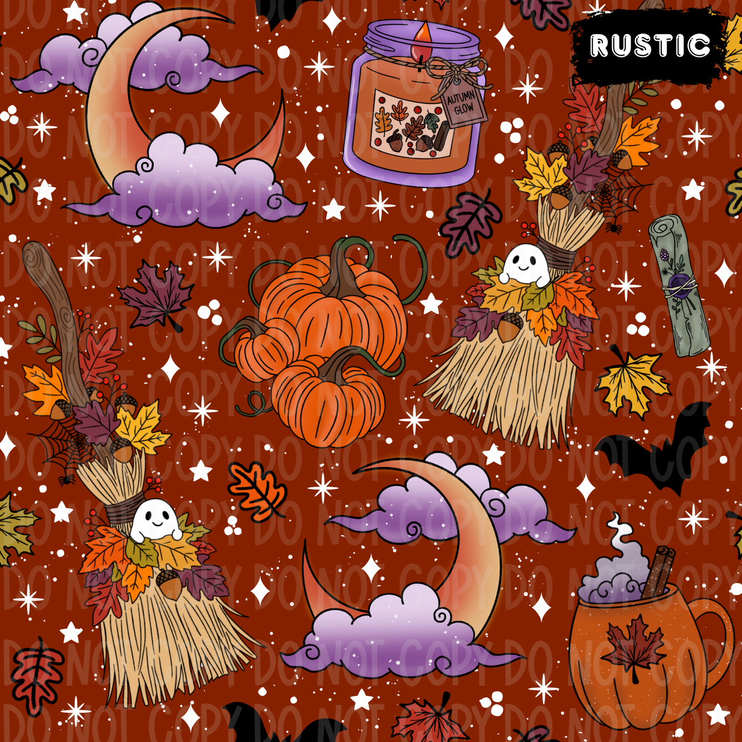 Ghosty Broom Seamless & PNG