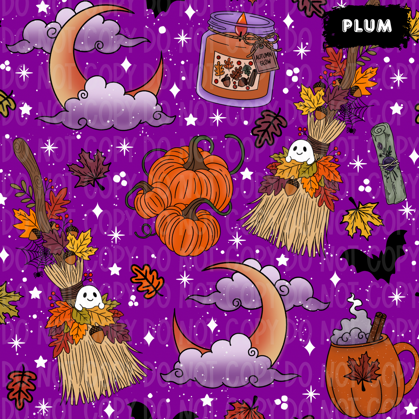 Ghosty Broom Seamless & PNG