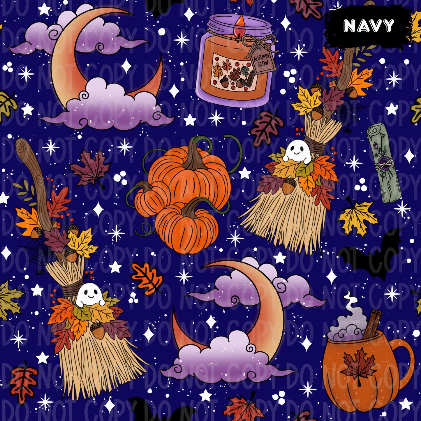 Ghosty Broom Seamless & PNG