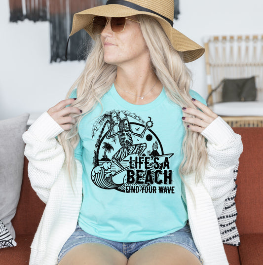 Life Is A Beach Find Your Wave Screen Print